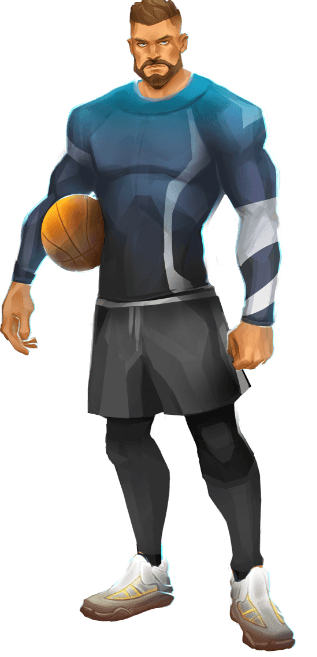Run the court basketball characters Logan Hurts